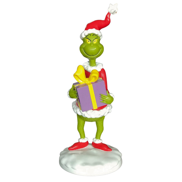 The Grinch with Present 'Seasonal Statue' - TG26018