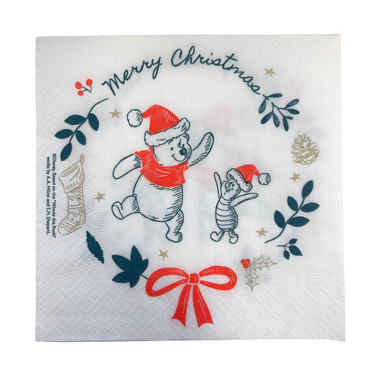 Winnie the Pooh & Piglet Merry Christmas 'Napkins' - DN26432