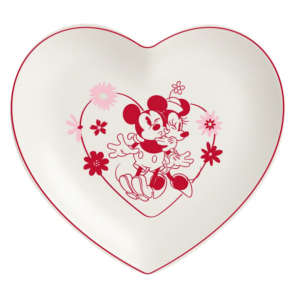 Mickey & Minnie Mouse 'Heart Shaped Plate Kiss' - DN27032