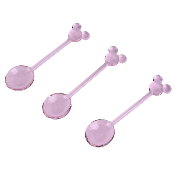 Mickey & Minnie Mouse 'Set of 4 Valentine Glass Spoons' - DN26074