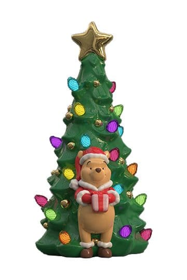 Disney Ceramic Christmas Tree 'Winnie the Pooh with Present' - UKNC20330