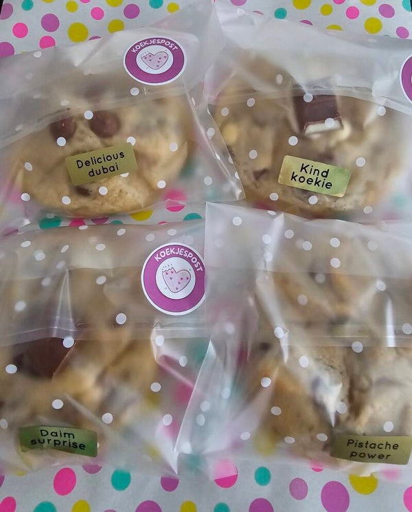 Delicious dubai, Kind koekie, Pistache power, Daim surprise
