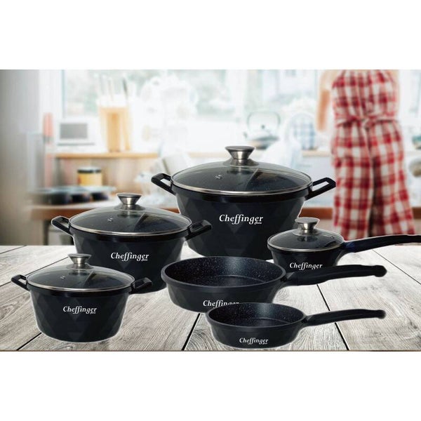 Set pentole diamantate Nero Cheffinger