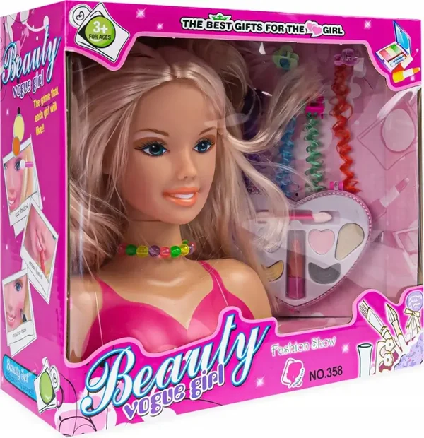 235 Głowa Do Stylizacji Czesania Makijażu + Akcesoria =6119