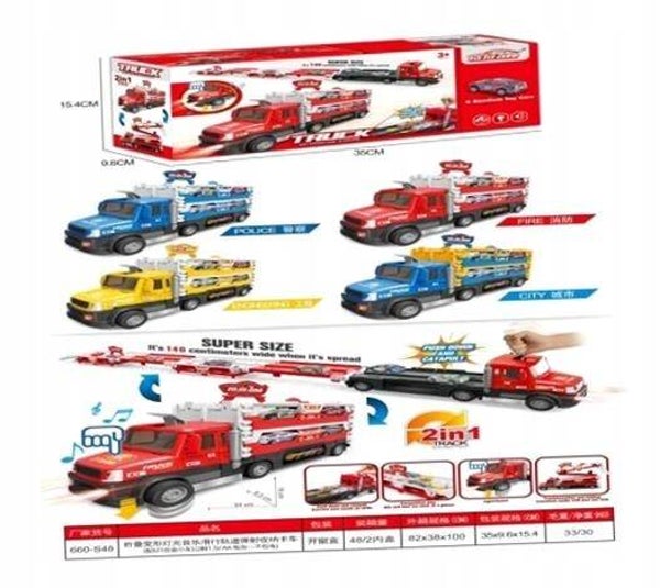 172 Pojazd transportowy+tor samochodowy z katapultą Y101773