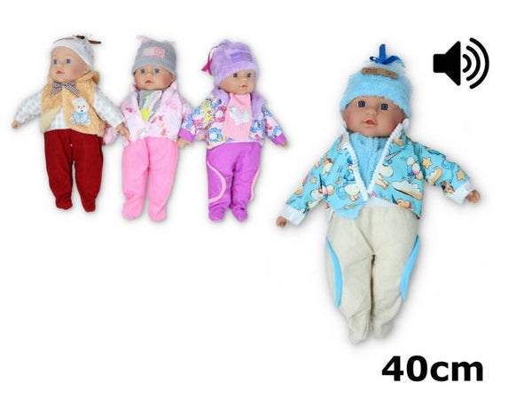96 LALKA Z DŹWIĘKIEM (40cm) W FOLII