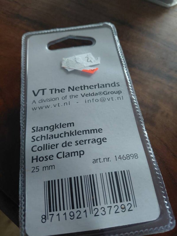 Velda slangenklemmen 25 mm