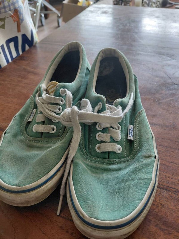 1 paar licht groene vans sneakers