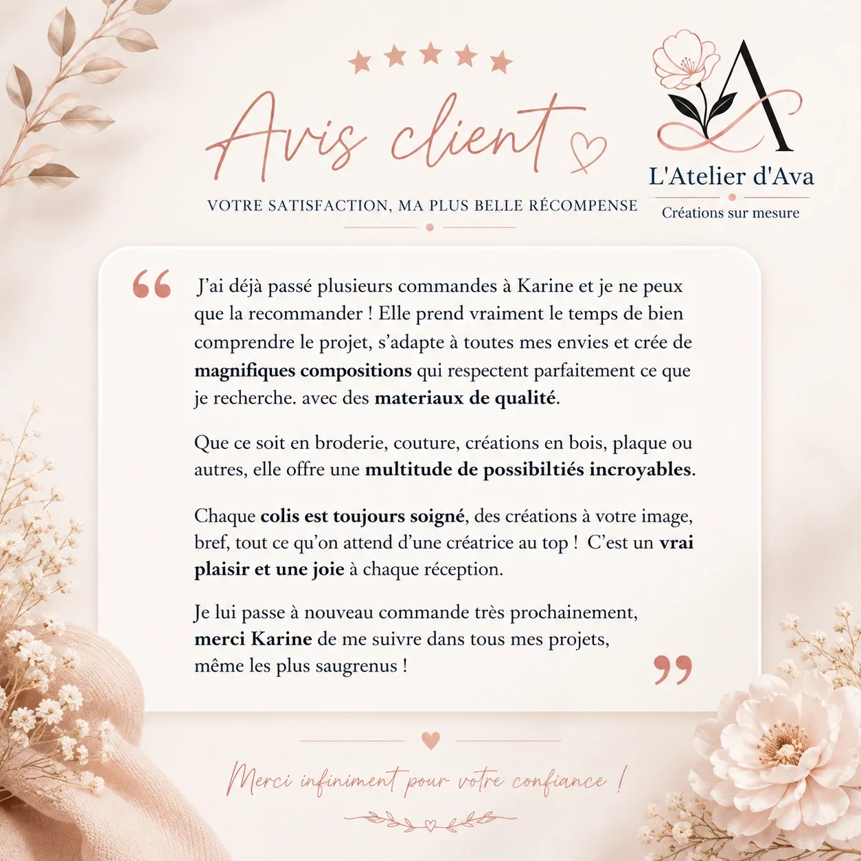AVIS CLIENTS