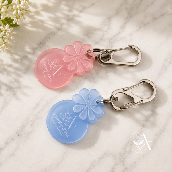 Jeton de caddie fleur sur mesure
