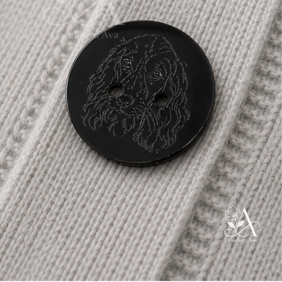 Bouton personnalisé par gravure