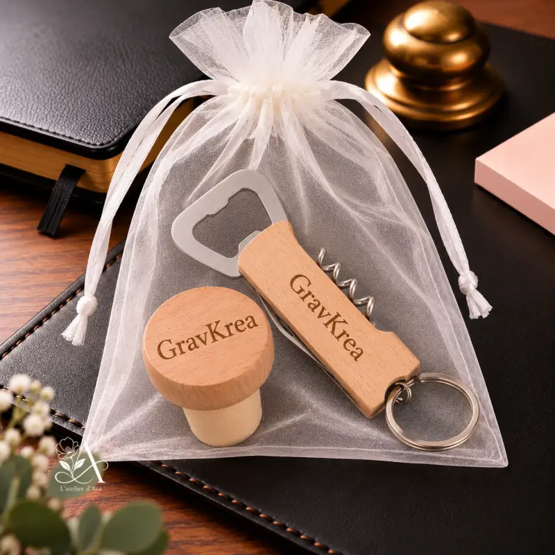 Lot bouchon, décapsuleur cadeau entreprise
