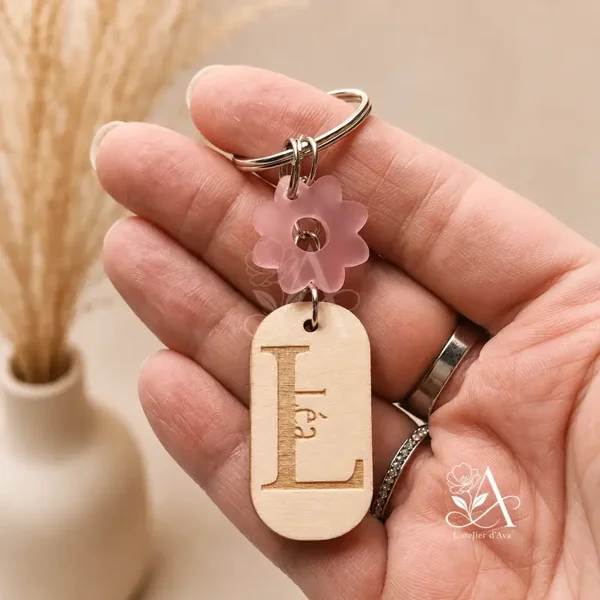 Porte-clef en bois avec personnalisation