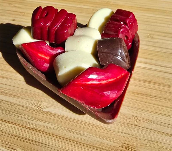 Chocolade hart gevuld met bonbons