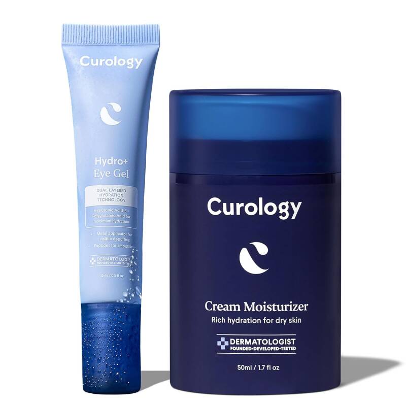 Two Curology skincare products on a clean background.
