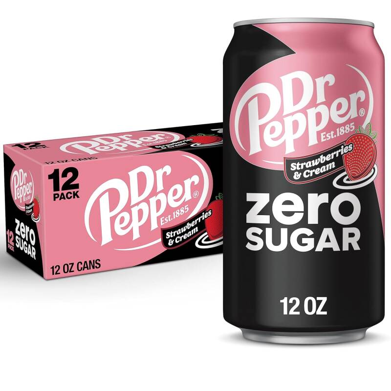 Dr Pepper Strawberry Zero Sugar 12-pack cans