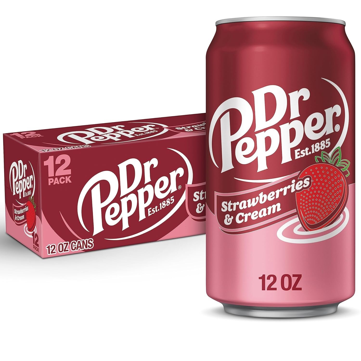 Regular Dr Pepper Strawberry 12-pack cans