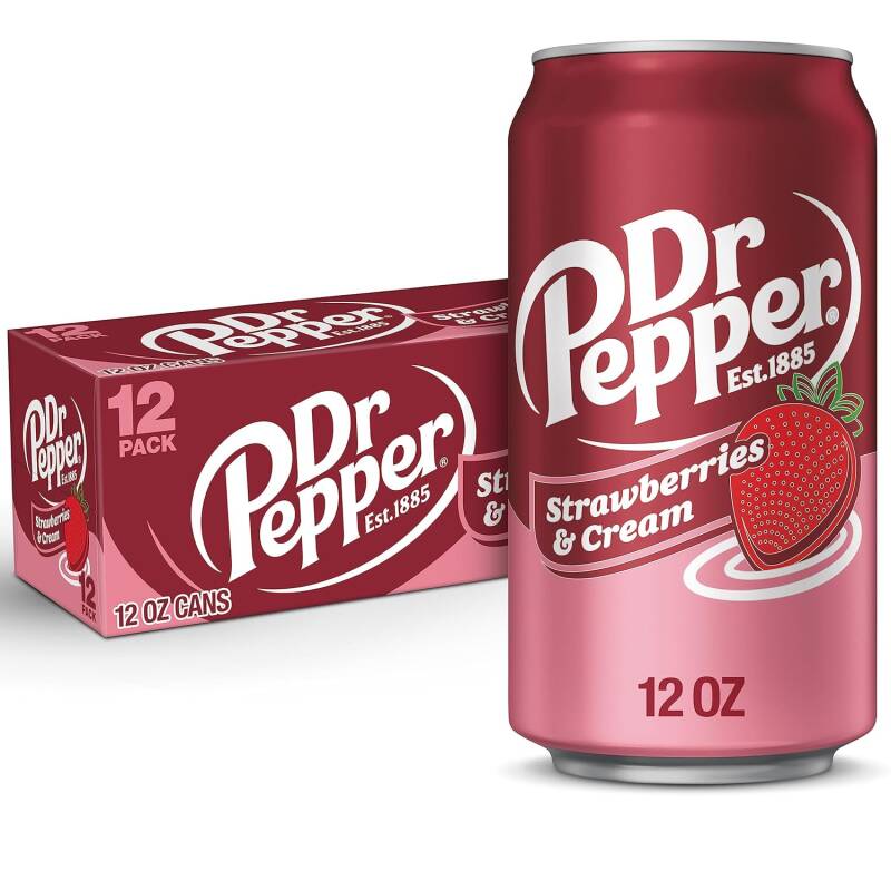 Regular Dr Pepper Strawberry 12-pack cans