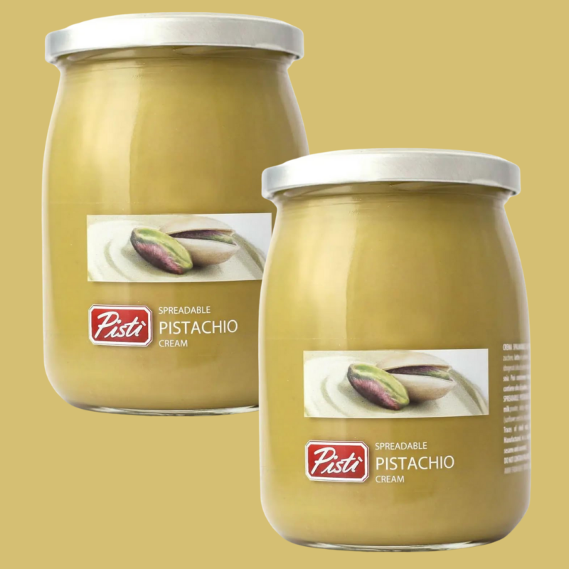 Pisti Sicilian Pistachio Cream in glass jar