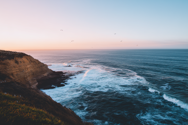 Cliffside Ocean Sunset View