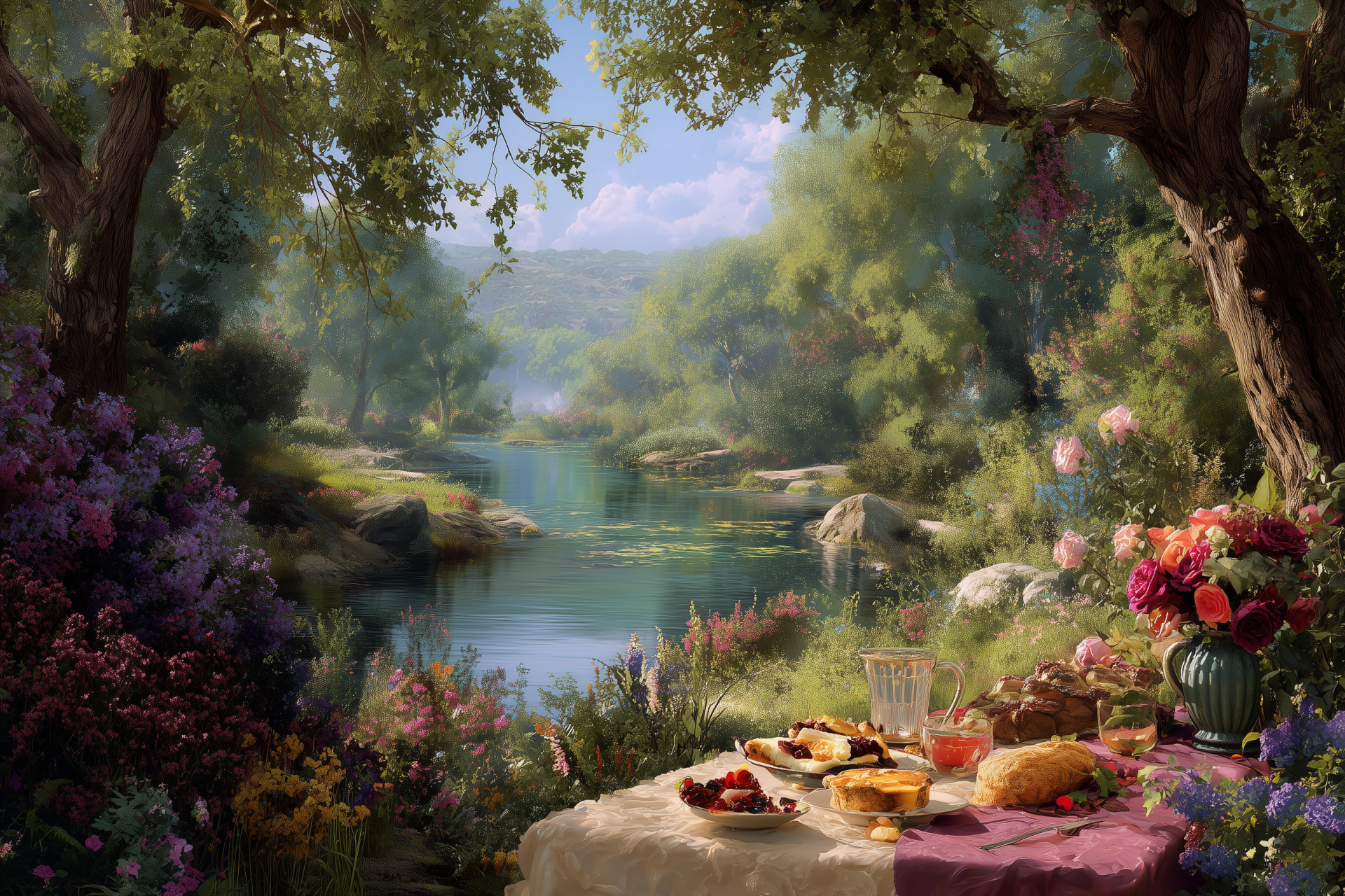 Riverside Blossom Picnic