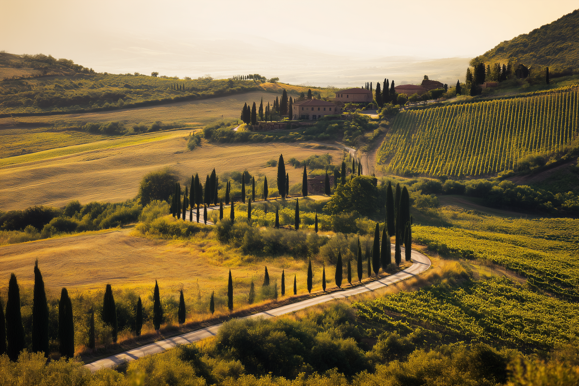 Tuscan Hills in Late Afternoon