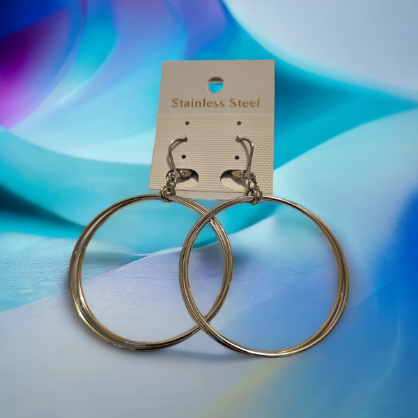 Boucle double Créole acier inoxydable