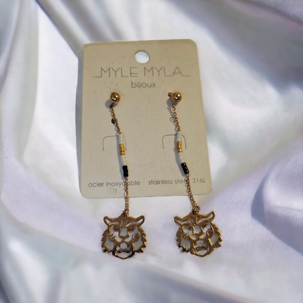 Boucle Lion Pendante acier inoxydable