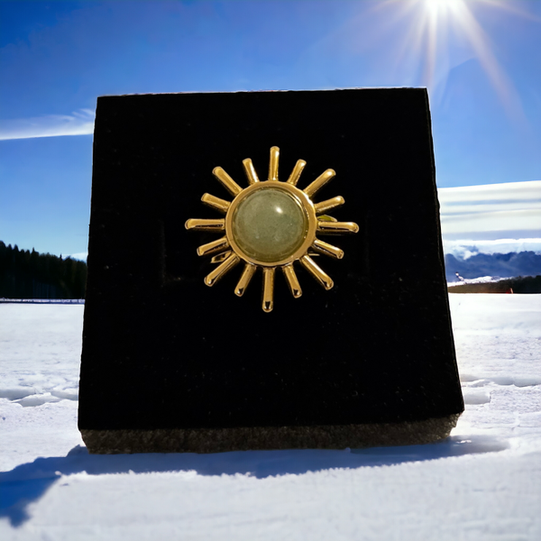 Bague soleil acier inoxydable