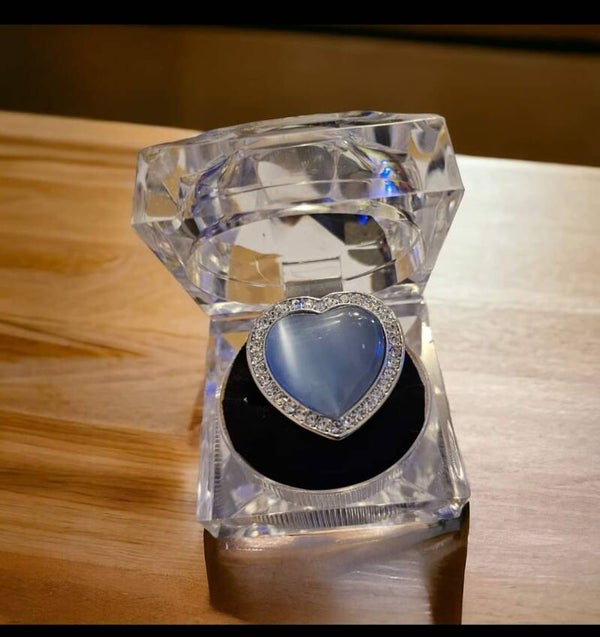 Bague élastique bleu ciel