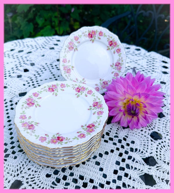 Brocante bordjes gebakbordjes high tea servies