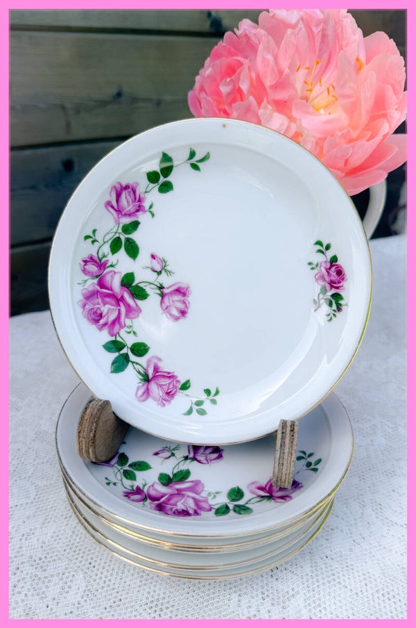 Brocante bordjes high tea servies gebakbordjes Wunsiedel