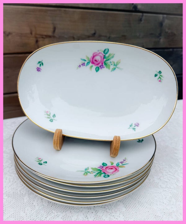 Brocante bordjes gebakbordjes Hutschenreuther