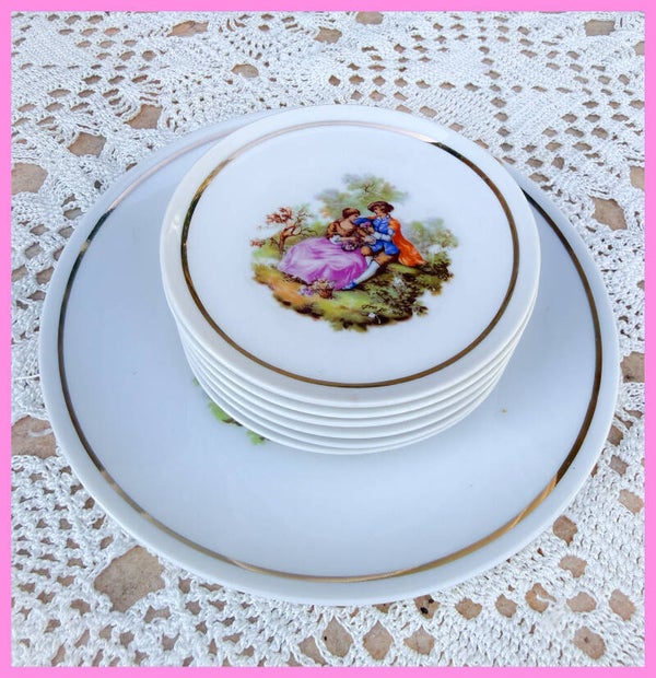 Brocant petit four setje high tea servies