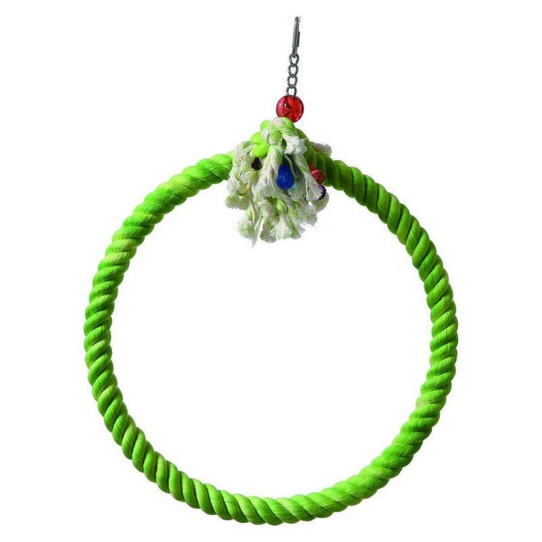 JOUETS POUR OISEAUX ANNEUX DE CORDE COTON EXTRA LARGE VERT