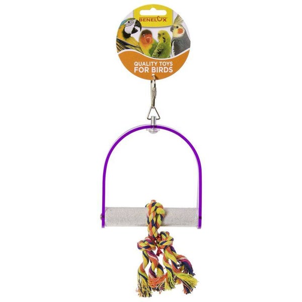 ACRYLIQUE PERCHE 24 CM AVEC CORDE A NOEUDS