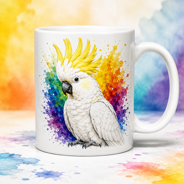 Mug ; Cacatoès à huppe jaune