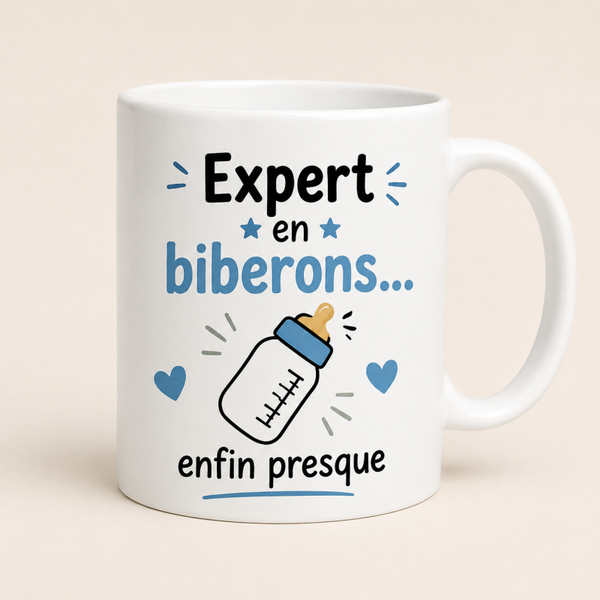 Mug ; Expert en biberons ... enfin presque
