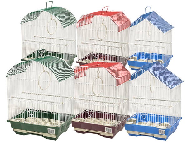 Cage petit oiseau VDG blanc/Ass.30x22,5x40cm