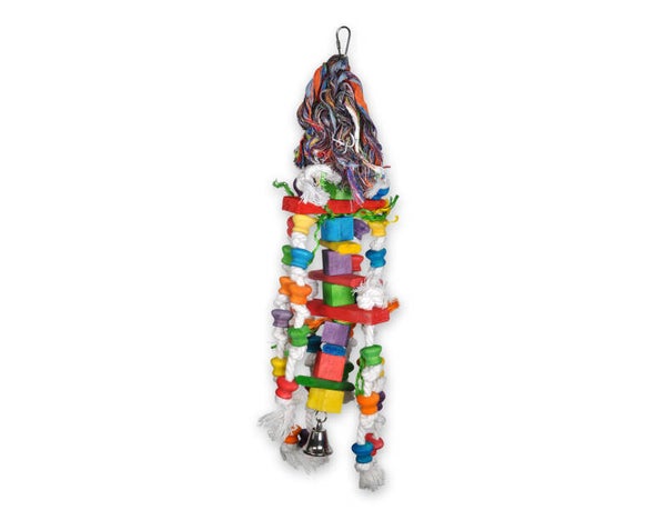 Jouet oiseau bois Fun cubes multicolore 55cm