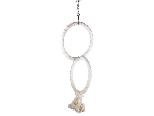 Jouet oiseau anneau coton double 32/14cm Vadigran