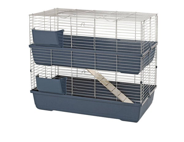 Cage rongeur Baldo Twin bleu foncé 100x53x96cm