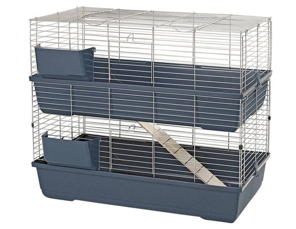 Cage rongeur Baldo Twin bleu foncé 118x59x96cm