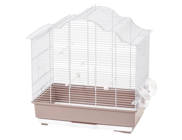 Cage oiseaux Sophia 1 blanc/rose 57x56x33cm