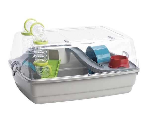 Cage hamster Bernie Prestige gris 25,5x53x38cm