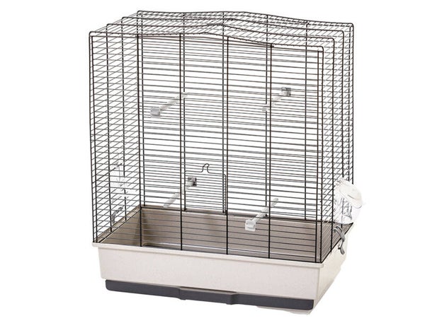 Cage oiseaux Lisa noir/sable 63x53x32cm