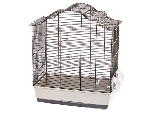 Cage oiseaux Sophia 2 noir/sable 65x56x33cm