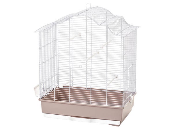 Cage oiseaux Sophia 2 blanc/rose 65x56x33cm