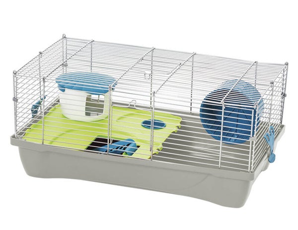 Cage hamster Flat gris 26x57x37cm
