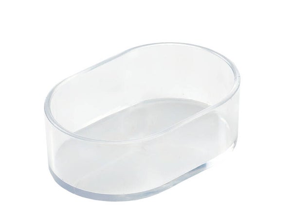Mangeoire ovale transparant 11x7,5x3,5cm